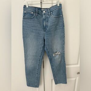 Madewell Perfect Vintage Crop Distressed Jeans